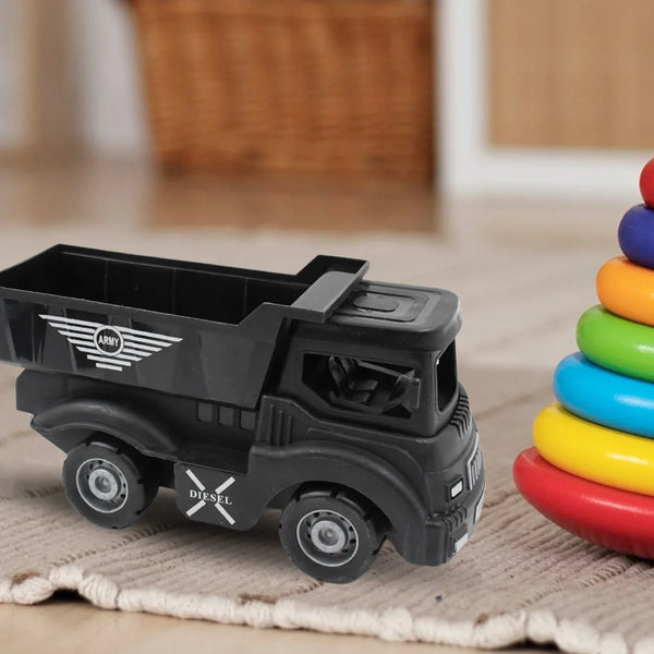 Friction Powered Dumper Toy Truck For Kids | With Opening Container Feature | Strong & Durable Plastic Material | Indoor & Outdoor Play Birthday Gift for Baby Boys & Girls (1 Pc) - Justgrabit Inc.