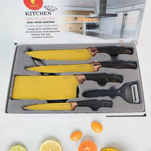 6 Pcs Professional Kitchen Knife Set with Chef Knives, Cleaver, Peeler & Scissors - justgrabit.in | Just Grab It