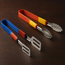 Stainless Steel Multipurpose Utility Tong / Serving Food Tongs / Tong for Kitchen and Bar / Frying, Clipping, Grilling Tong (2 Pcs Set) - Justgrabit Inc.