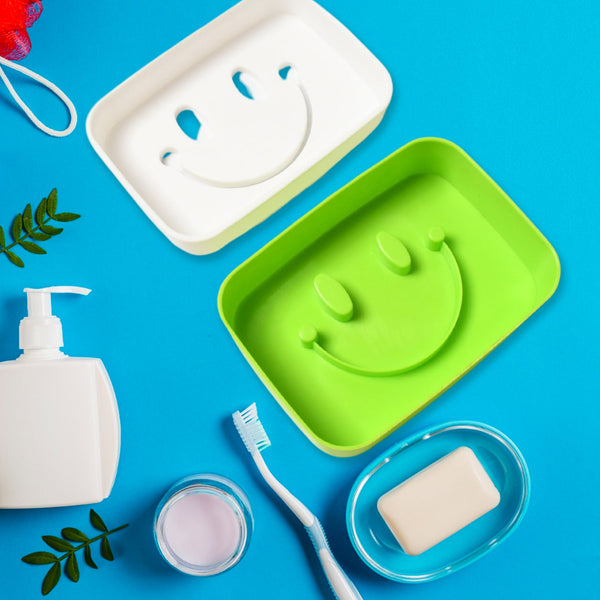 Portable Travel Soap Dish Box – Cute Cartoon Smile Face Draining Container - justgrabit.in | Just Grab It