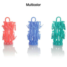 Plastic Foldable Underwear Hanging Dryer Clothes Clips Hanger Drying Rack, Clothes Hangers with 16 Clips, Clip Hanger Drip Hanger for Drying Underwear, Baby Clothes, Socks, Bras, Towel, Cloth Diapers, Gloves - justgrabit.in | Just Grab It
