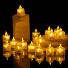 12 Pcs Flameless and Smokeless Decorative Acrylic Candles Transparent Led Tea Light Candle for Gifting, House, Diwali, Christmas, Festival, Events Decor Candles, Diwali - justgrabit.in | Just Grab It