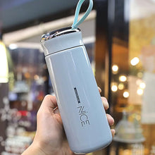 Water bottle 400ml leak proof, glass water bottle with (1 pc / Light Blue Color) - justgrabit.in | Just Grab It