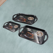 Serving Tray Set (Pack of 3 Pcs / Multicolor / Mix Size) - justgrabit.in | Just Grab It