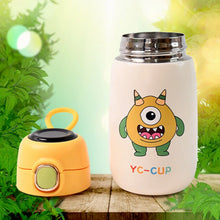 Stainless Steel Single Wall Insulated Flip Lid Kids Water Bottle (300 ML Approx) - Justgrabit Inc.