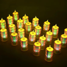 24 Pc Flameless and Smokeless Decorative Melting Candles LED Tea Light, Diwali - justgrabit.in | Just Grab It