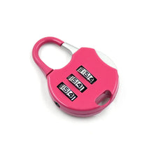3 - Digit Travel Combination Lock of Zinc Alloy, Small Safe Combination Padlock Resettable Number Lock Small Colorful Code Locks for Lockers Suitcases Luggage With Safety Lanyard Spring Coil Wire Disc Brake Lock Reminder Cable - justgrabit.in | Just Grab It