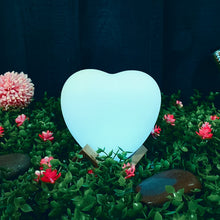 3D Heart Shape Moon Night Lamp with Plastic Stand (13 x12 Cm / 1 Pc) - justgrabit.in | Just Grab It