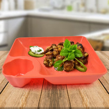 Plastic Plates with Dipping Saucer & Round Dip Part (1 Pc / 18×16 Cm / 1 Pc) - justgrabit.in | Just Grab It