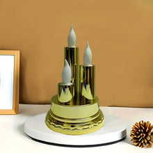 LED Flameless Candle Lamp with Triple Candle Design (1 Pc) - justgrabit.in | Just Grab It