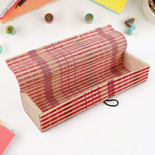 Multi - Purpose Handcrafted Bamboo Mat Style Pen Pencil & Makeup Box (1 Pc) - justgrabit.in | Just Grab It