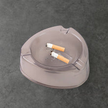 Oblivion Transparent White Ashtray with Cigarette Holder Grooves (1 Pc) - justgrabit.in | Just Grab It
