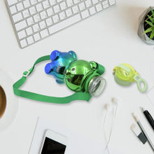 Cute Plastic Water Bottle with Strap & Stickers | Kids School Water Bottle with Straw (1 Pc) - Justgrabit Inc.