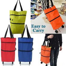 Folding Cart Bags Trolley Shopping Bag For Travel Luggage - Justgrabit Inc.