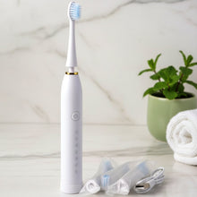 Rechargeable Electric Toothbrush White Color With 3 Extra head (1 Pc/ mix Color) - justgrabit.in | Just Grab It