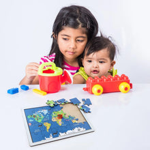 Educational Wooden World Map Puzzle for Kids - (1 Set) - justgrabit.in | Just Grab It