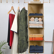 Fabric Hanging 4 - Shelf Closet Cloth Organizer - justgrabit.in | Just Grab It