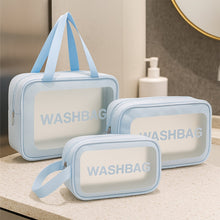 3 - IN - 1 Waterproof Transparent Travel Toiletry Bag Set - justgrabit.in | Just Grab It