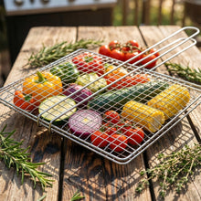 Heavy - Duty Stainless - Steel Barbecue Grill Basket (1 Pc) - justgrabit.in | Just Grab It