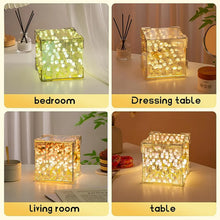 Cube Tulip Night Lamp | Led Decorative Nights Lamp (Multicolor & Design / 1 Set) - justgrabit.in | Just Grab It