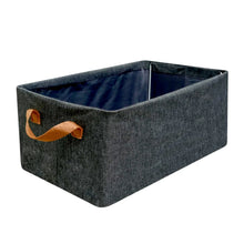 FOLDABLE STORAGE BOX HANDLES, COTTON AND LINEN STORAGE BINS AND BASKETS ORGANIZER FOR NURSERY, CLOSET, BEDROOM, HOME (45 Cm) - Justgrabit Inc.
