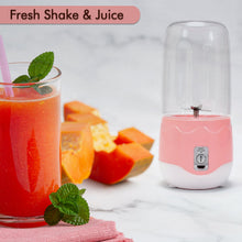 Portable Blender, Mini Handheld Blender with 4 Blades, Mixer for Fruit Shakes - justgrabit.in | Just Grab It