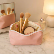 PU Leather Cosmetic & Pencil Pouch - (1 Pc) - justgrabit.in | Just Grab It