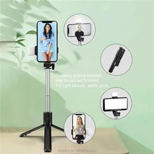 Portable Foldable Selfie Stick with Remote Control, 3 - Axis Tripod Hand Stabilizer for Smartphones, TikTok Vlog YouTuber Video Recording (1 Pc) - Justgrabit Inc.