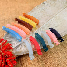 Multicolor Plastic Banana Hair Clips Set (12 Pc) - justgrabit.in | Just Grab It