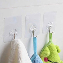 Self Adhesive Transparent Sticky Plastic & Stainless Steel Wall Hooks (10 Pcs Set) - justgrabit.in | Just Grab It