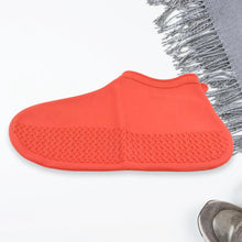 Non - Slip Silicone Rain Reusable Anti skid Waterproof Fordable Boot Shoe Cover (Medium Size / 1 Pair / Red) - justgrabit.in | Just Grab It