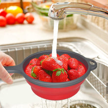 Foldable Silicone Colander for Fruit & Veggies - justgrabit.in | Just Grab It