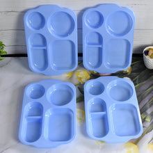 Unbreakable Plastic Food Plates / Biodegradable 5 Compartment Square Plate for Food - justgrabit.in | Just Grab It