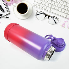 Two Tone Pink Stainless Steel Water Bottle | Copper Coated Vacuum Insulation (1000ml) - justgrabit.in | Just Grab It