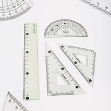 4 - Piece Geometry Set, Triangle Ruler Protractor Straight Ruler - Justgrabit Inc.