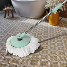 Ganesh Quick Spin Mop Steel Spin, Bucket Floor Cleaning, Easy Wheels & Big Bucket, Floor Cleaning Mop With Bucket, 2 Micro fiber head / Refill - Justgrabit Inc.