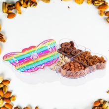 Butterfly Shape 4 Compartment Multipurpose Box | Dry Fruit Box (1 Pc) - justgrabit.in | Just Grab It