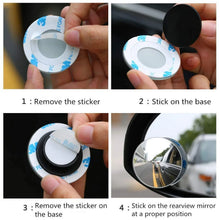 Blind Spot Round Wide Angle Adjustable Convex Rear View Mirror - Pack of 2 - Justgrabit Inc.