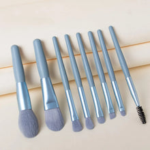 8 - Piece Mini Makeup Brush Kit – Portable Premium Synthetic Set with Case (Mix Colors) - Justgrabit Inc.