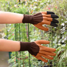 Garden Farming Gloves With Hand Fingertips & Plastic Claws (1 Pair) - Justgrabit Inc.