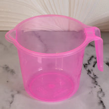 Plastic Round Transparent Bath Water Mug (1 Pc / 1200 ML / Mix Color) - justgrabit.in | Just Grab It