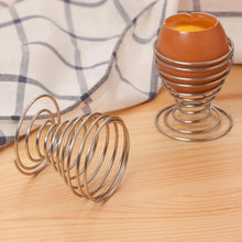 Stainless Steel Spring Egg Cup Holder (1 Pc) - justgrabit.in | Just Grab It