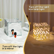 Decorative Tulip Flower LED Cube Night Lamp Set (1 Set / Mix Color) - justgrabit.in | Just Grab It