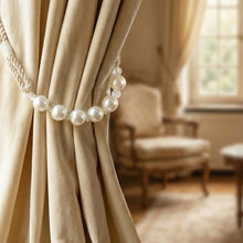 Elegant Pearl Beaded Curtain Tieback (1 Pc) - justgrabit.in | Just Grab It