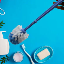 Plastic Round Toilet Cleaner Brush Plastic Bathroom Cleaner - Round Hockey Stick Shape Toilet Brush - justgrabit.in | Just Grab It