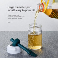 2 in 1 Glass Oil dispenser jar / Bottle with brush (1 Set) - justgrabit.in | Just Grab It