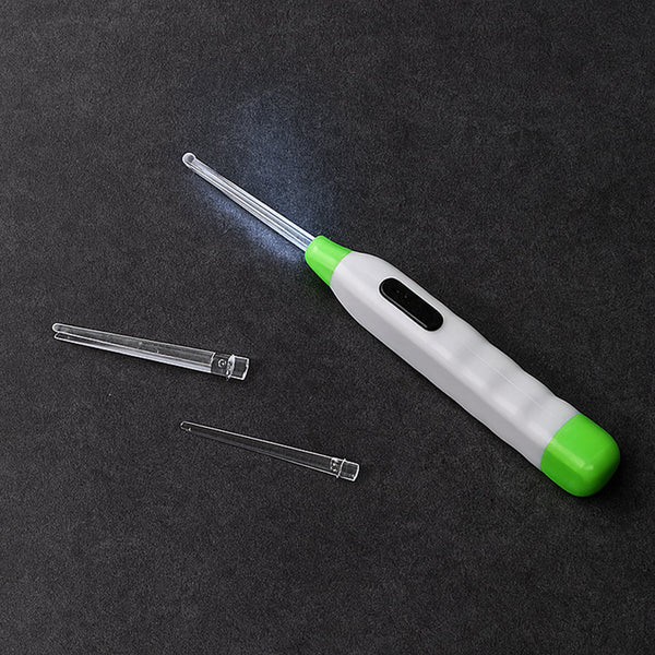5 - in - 1 LED Flashlight Earpick with Interchangeable Transparent Ear Wax Removal Heads - justgrabit.in | Just Grab It