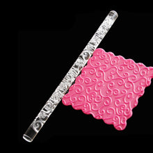 Textured Embossed Acrylic Rolling Pins Fondant Cake Decorating Tools (1 Pc) - justgrabit.in | Just Grab It
