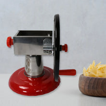 Stainless Steel Chips Maker and Vegetable Slicer for Kitchen Potato Slicer Graters and Chippers. Chips Maker is Suitable for Vegetable Cuttings. Chips Maker Consist Hard Coated Iron Wheel and Stand. - Justgrabit Inc.