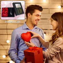 Rose Flower Gift Box, Handmade Eternal Rose I Love You Necklace, Valentine's Day - justgrabit.in | Just Grab It